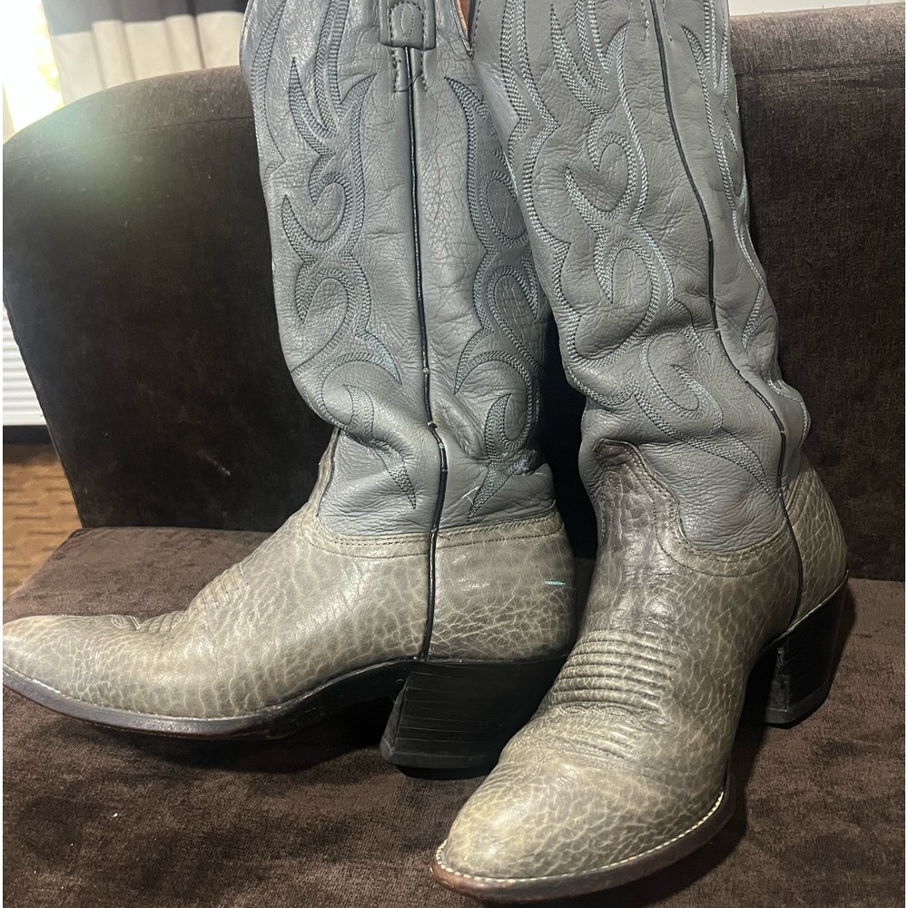 Gray women’s western boots